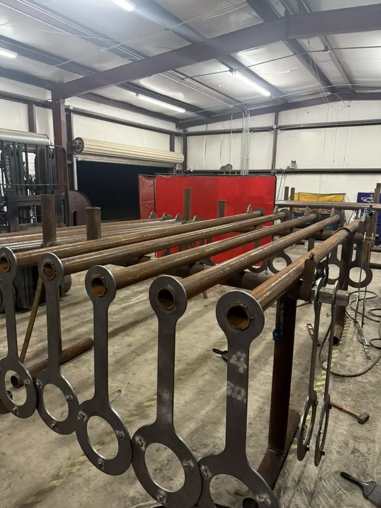 Lug assemblies racked for the next step